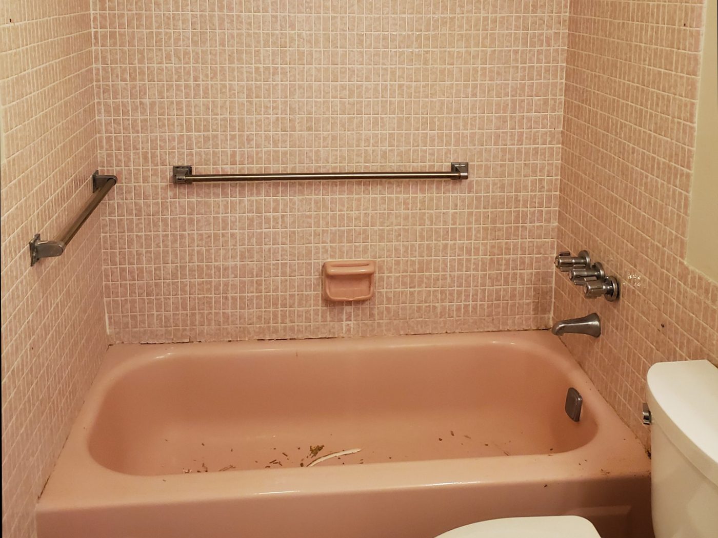 A full bathroom brought back to bright white — before